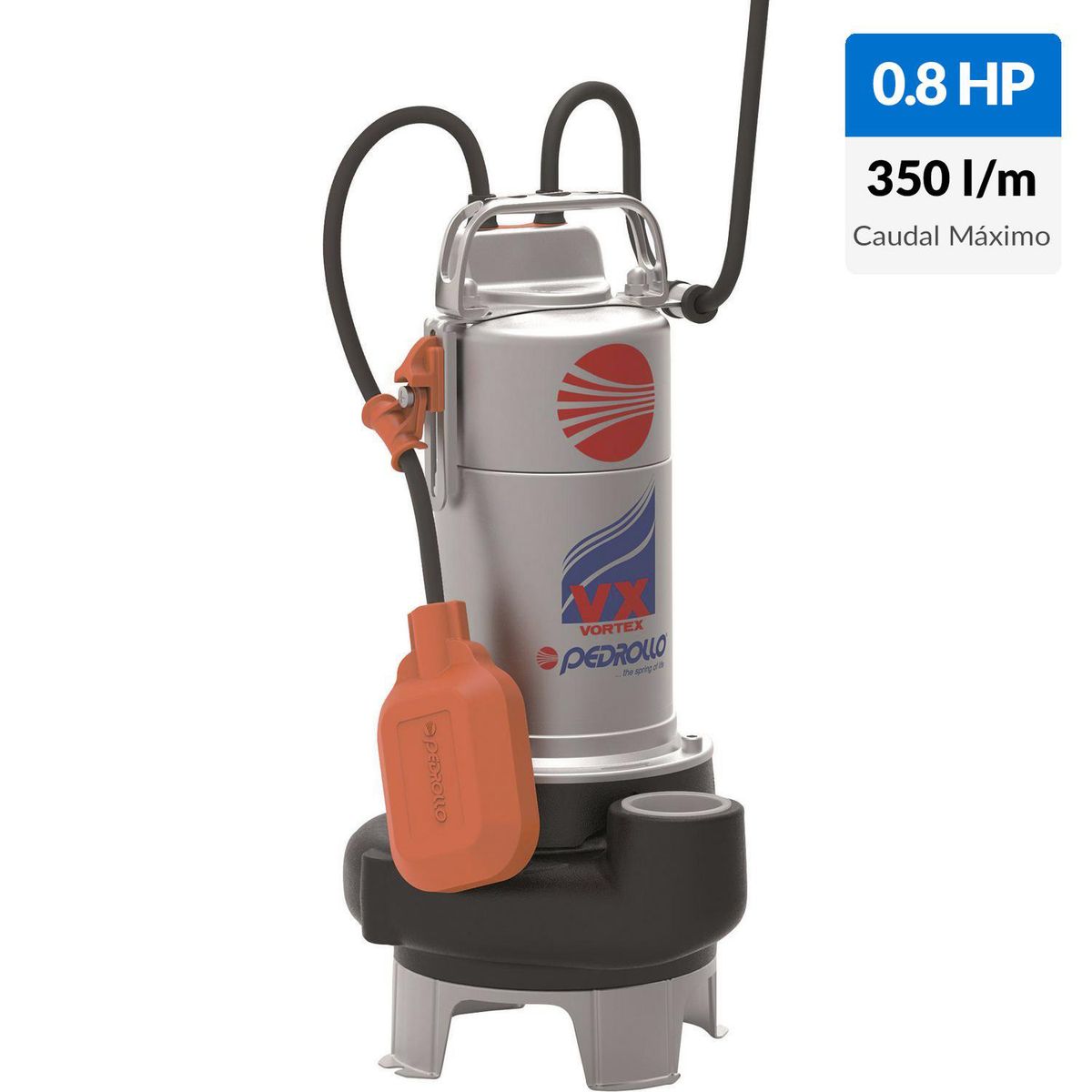 PEDROLLO - Electrobomba sumergible 0,8 HP 350 l/min