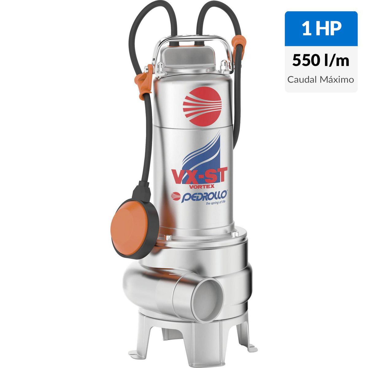 PEDROLLO - Electrobomba sumergible 1 HP 550 l/min