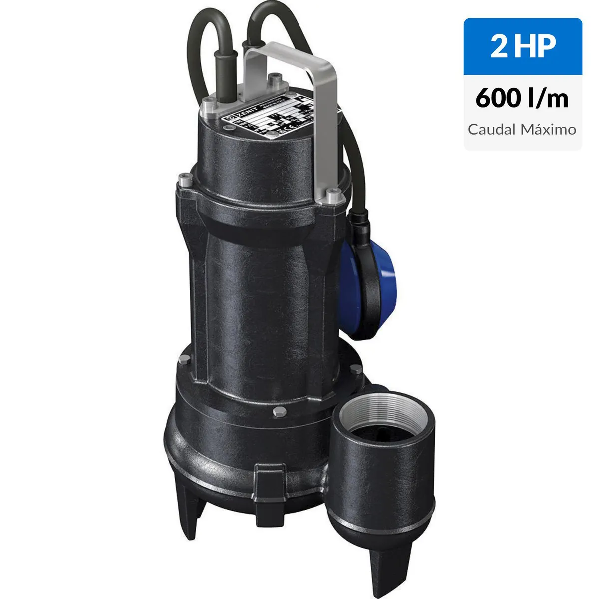 ZENITH - Electrobomba sumergible 2 HP 600 l/min