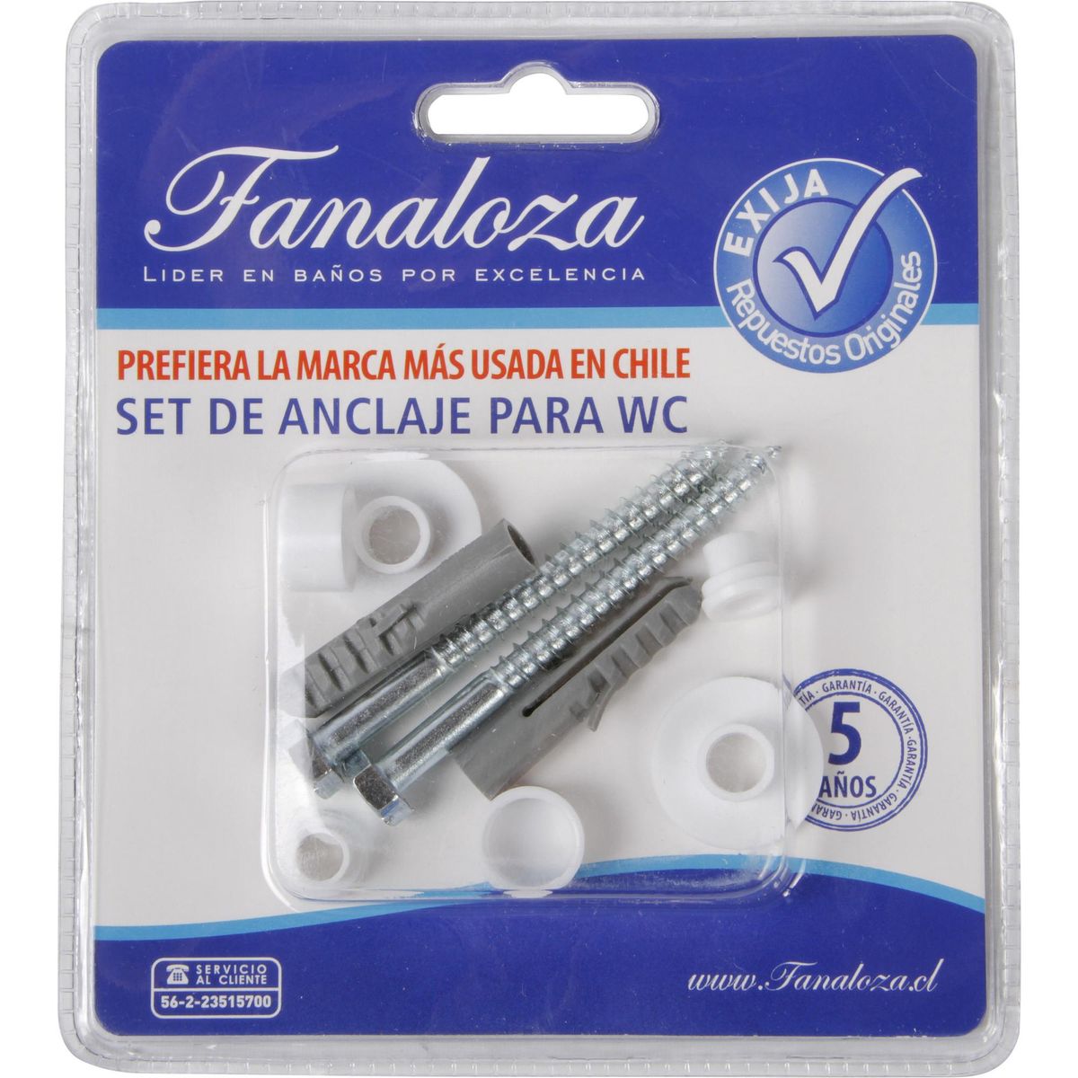 FANALOZA - Set anclaje Piso - WC