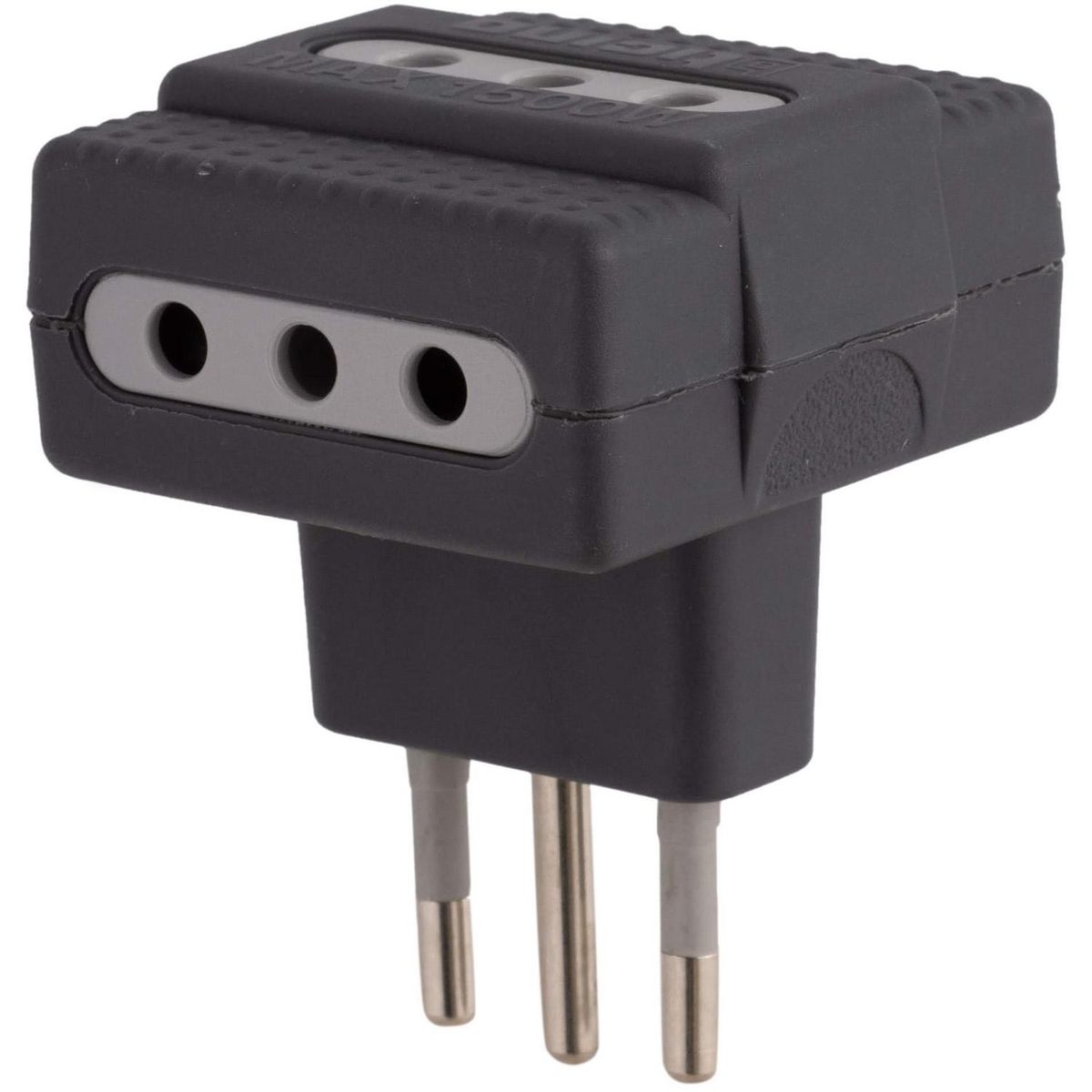 BTICINO - Adaptador triple 2p+t 10 A gris