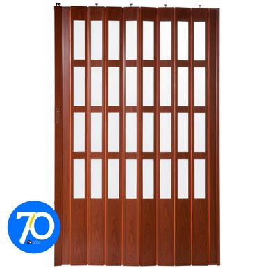 Puerta Plegable PVC Caoba Lugano