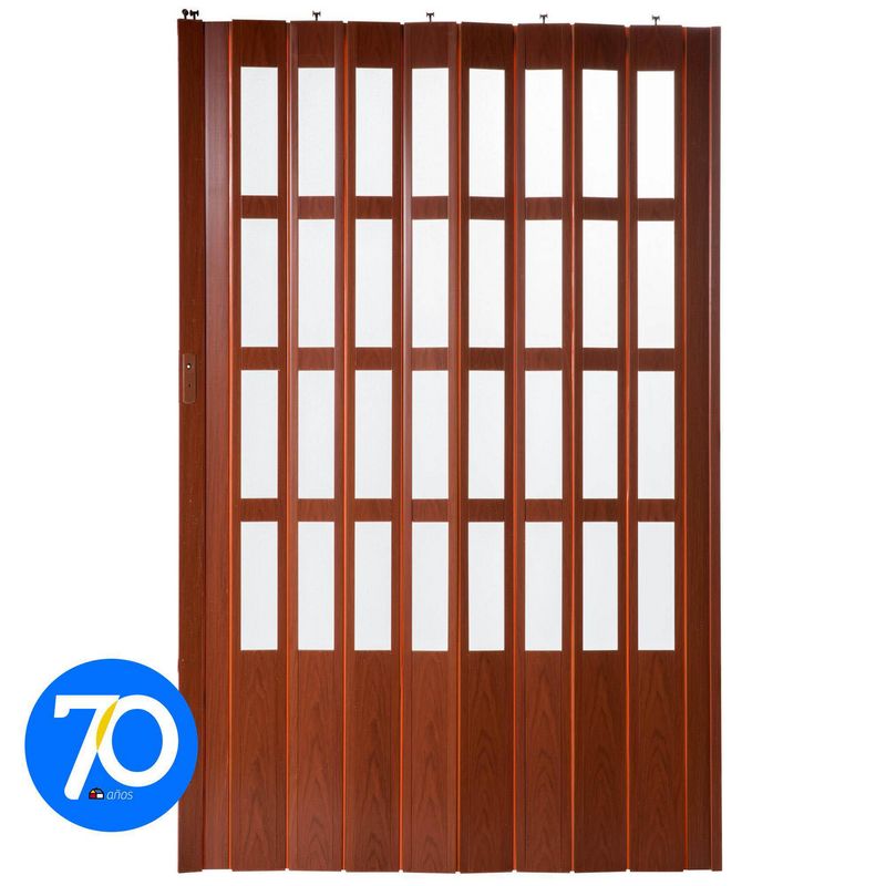 HOGGAN - Puerta Plegable PVC Caoba Lugano