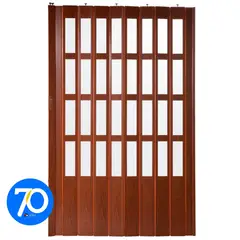 HOGGAN - Puerta Plegable PVC Caoba Lugano