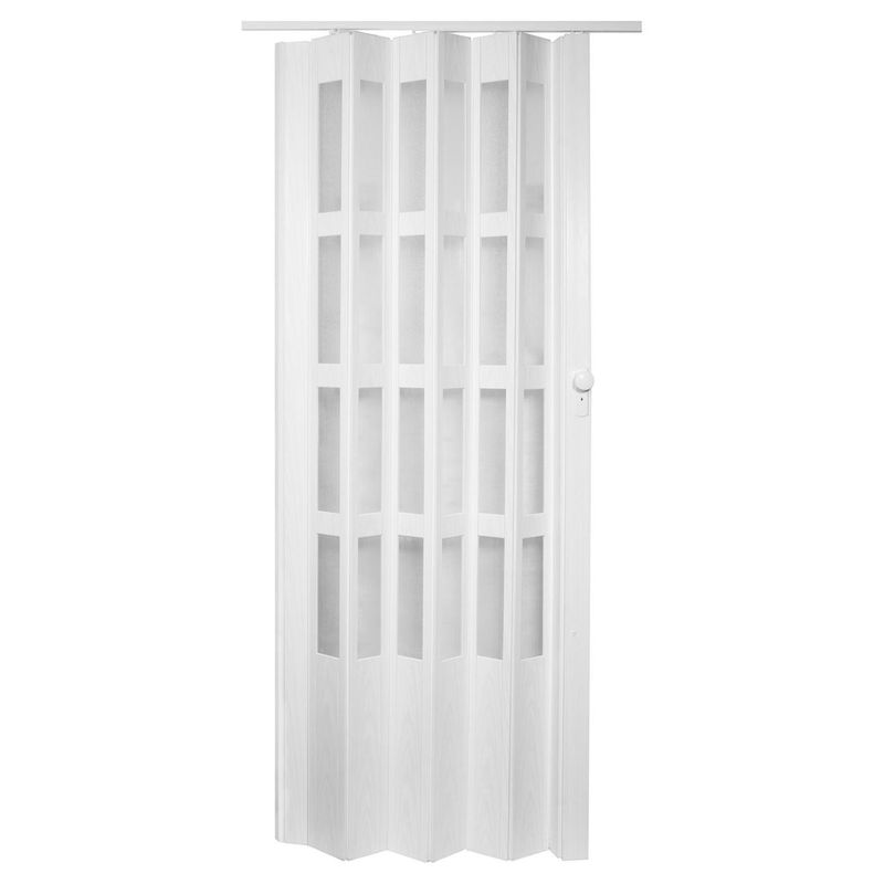 HOGGAN - Puerta plegable PVC blanco Lugano 90 x 200 cm