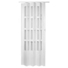 HOGGAN - Puerta plegable PVC blanco Lugano 90 x 200 cm