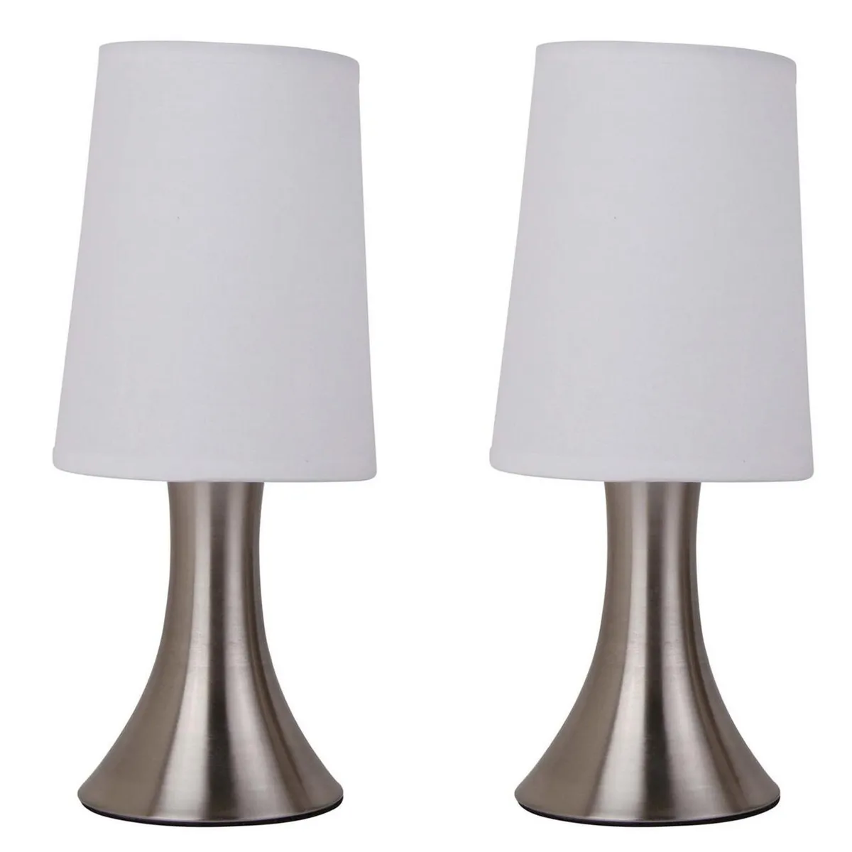 CASA BONITA - Pack de 2 Lámparas de Mesa Dijon Blanco 12.5x30 cm