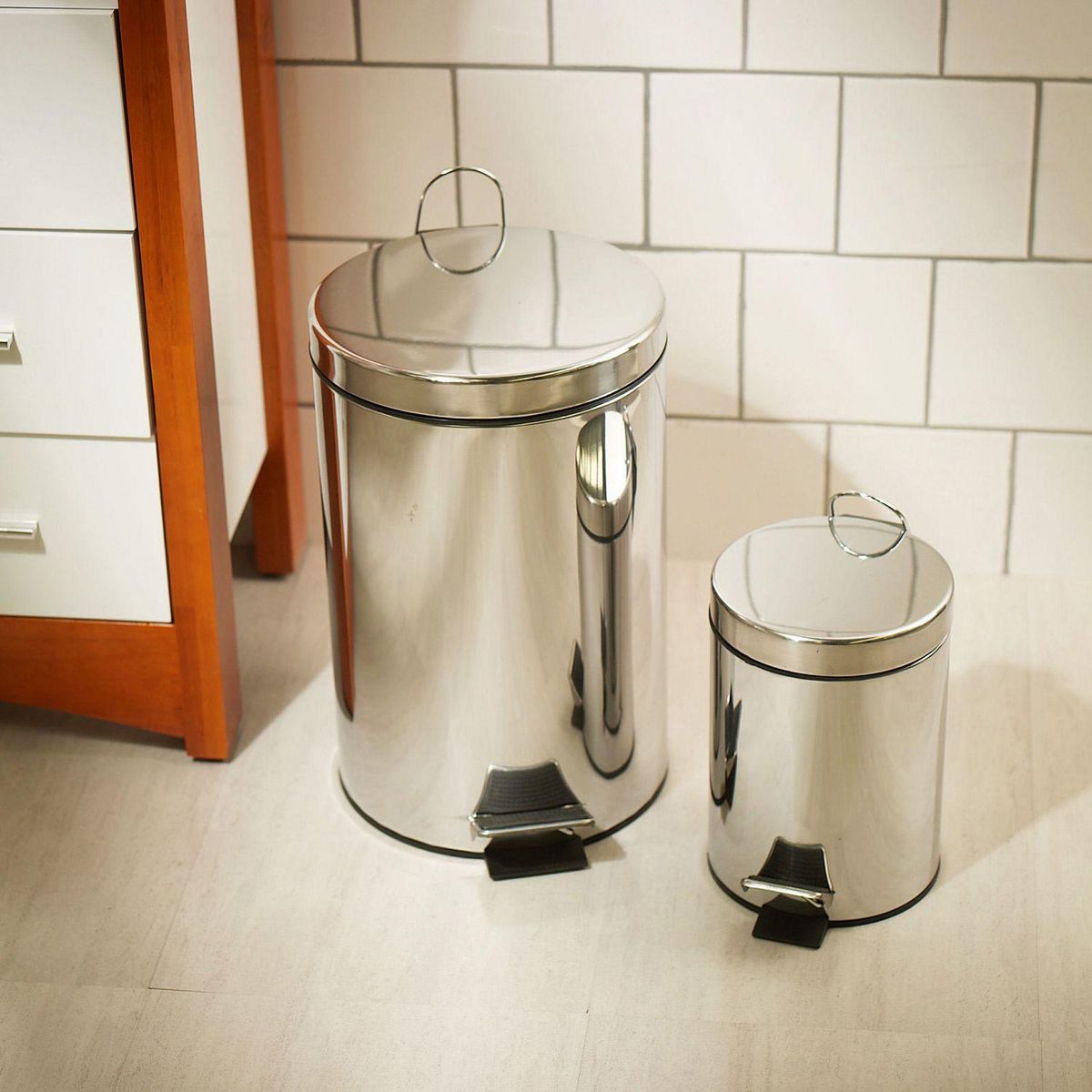 JUST HOME COLLECTION - Set de 2 Basureros 12 lt + 3 lt