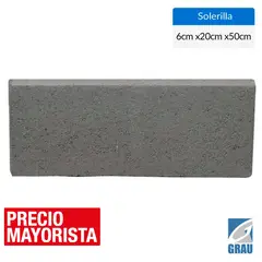 GRAU - Solerilla canto redondo 50x20x6 cm