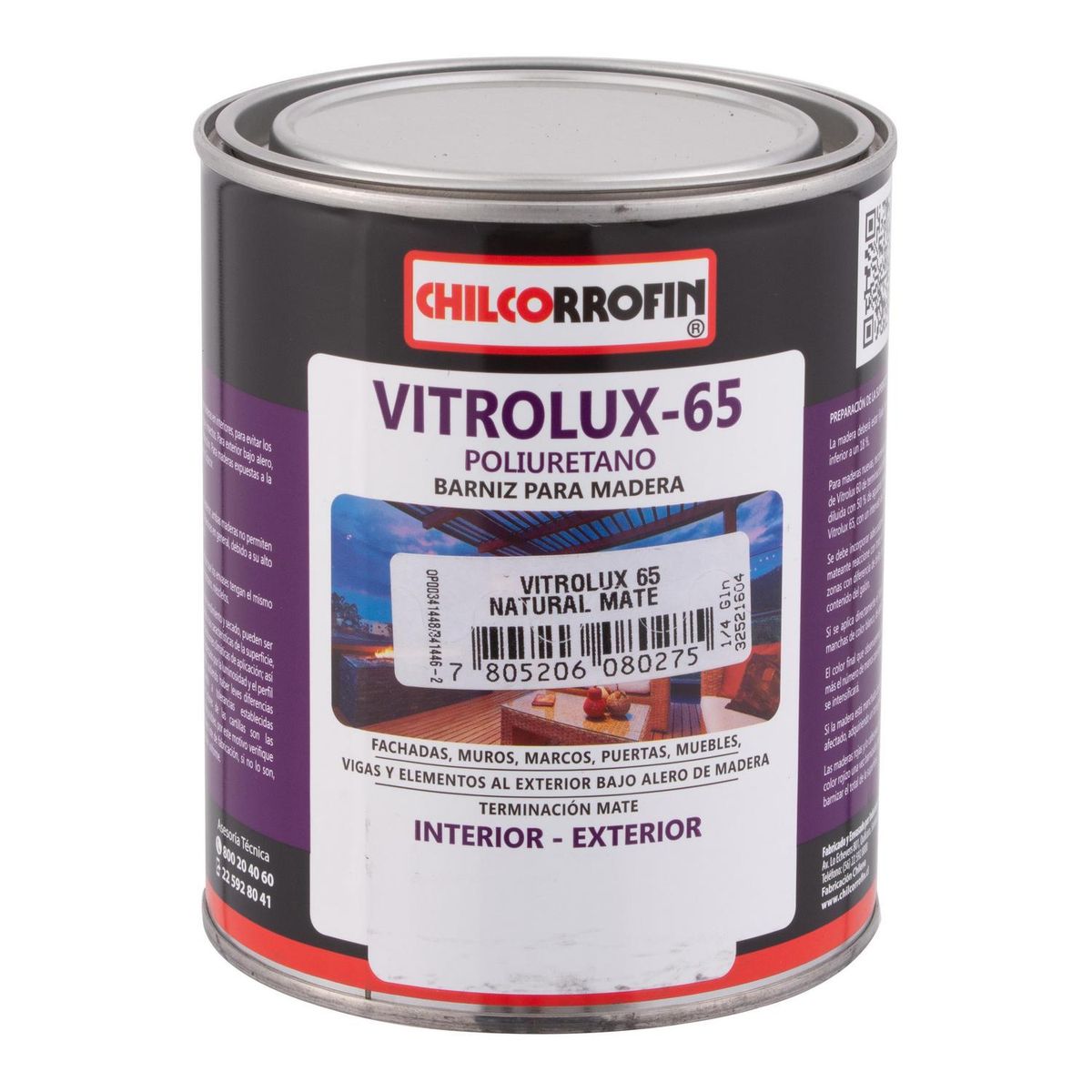 CHILCORROFIN - Barniz para Madera Mate 0.25 galón(es) Natural