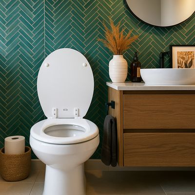 Imagen 2 del producto Asiento WC redondo madera blanco