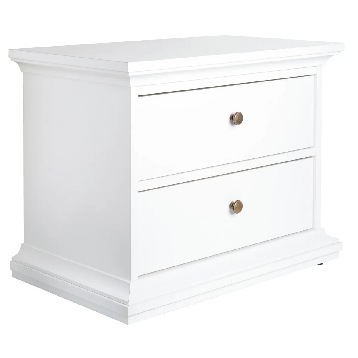 TVILUM - Velador 2 Cajón(es) Paris 63x49x40 cm Blanco