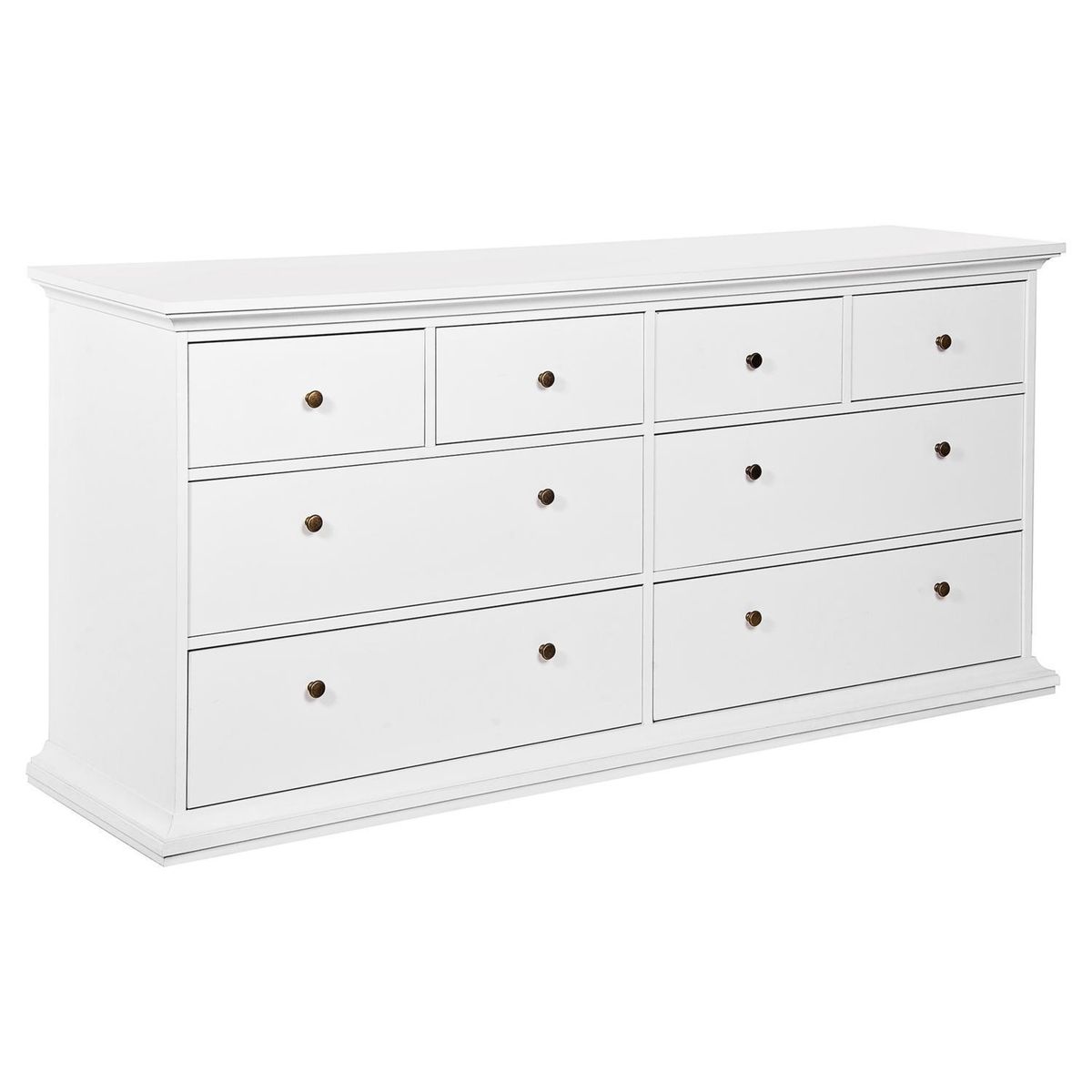 TVILUM - Cómoda 8 Cajón(es) París 183x87x48 cm Blanco