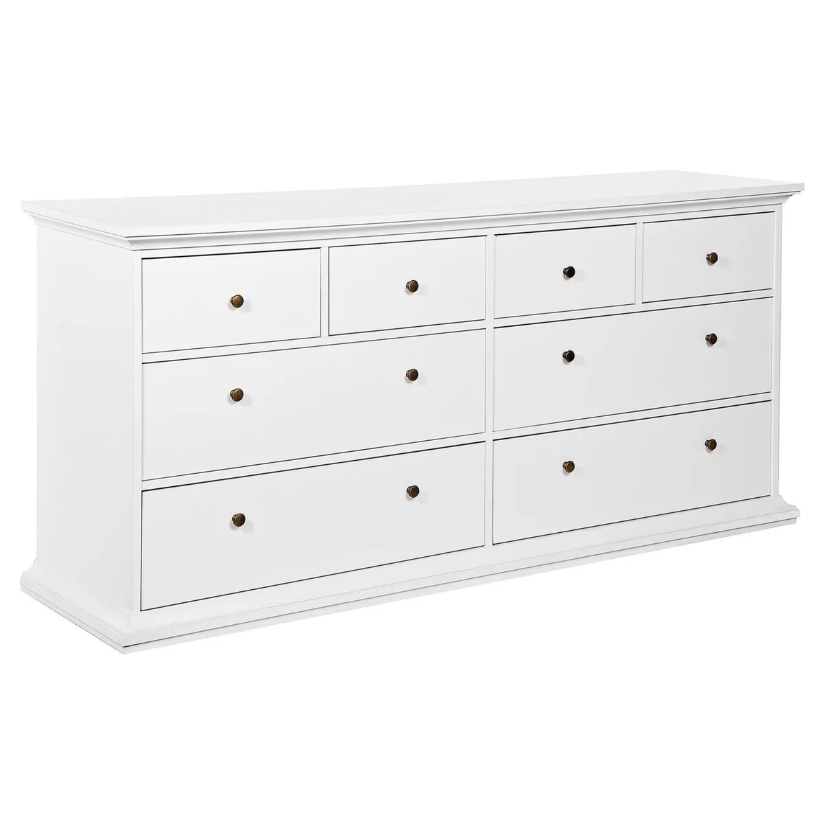 TVILUM - Cómoda 8 Cajón(es) París 183x87x48 cm Blanco