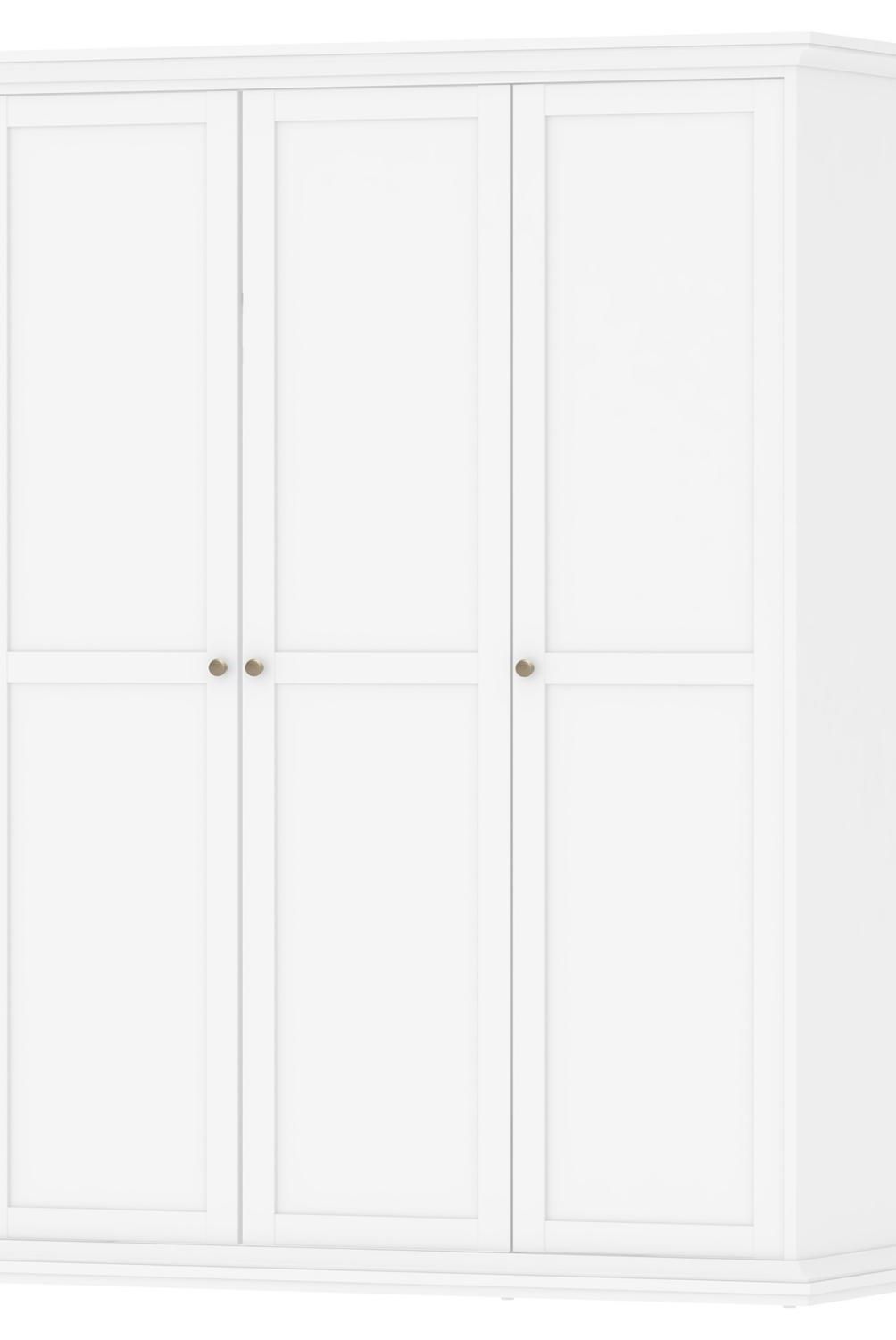 TVILUM - Clóset París 3 Puerta(s) 5 Repisa(s) 139xx61 cm Blanco