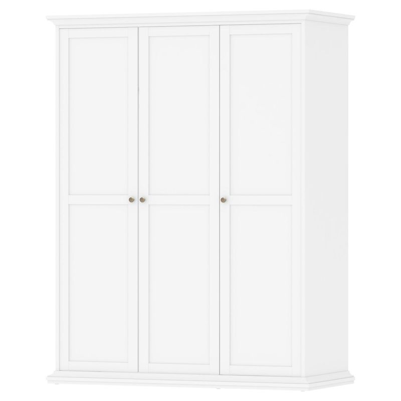 TVILUM - Clóset París 3 Puerta(s) 5 Repisa(s) 139xx61 cm Blanco