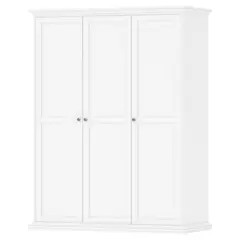 TVILUM - Clóset París 3 Puerta(s) 5 Repisa(s) 139xx61 cm Blanco