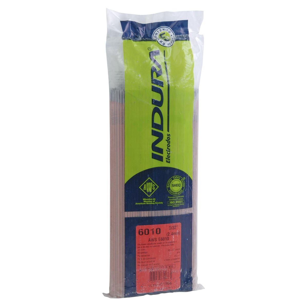 INDURA - Electrodo 6010 punto rojo 3/32" 5 kg