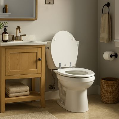 Imagen 2 del producto Asiento WC redondo madera blanco