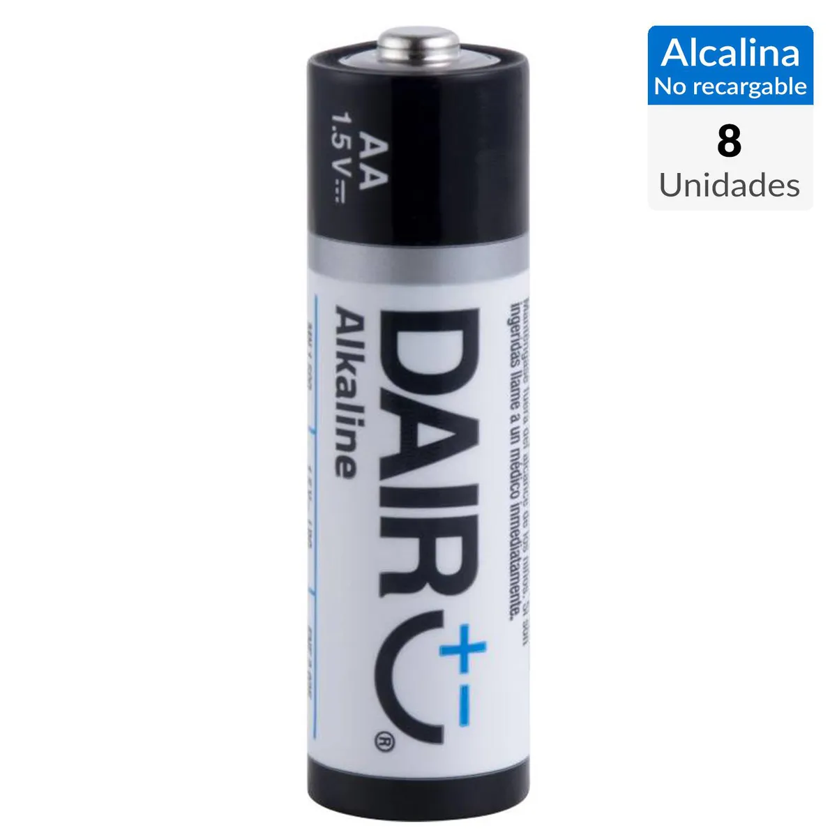 DAIRU - Pack de 8 pilas alcalinas AA 1.5V