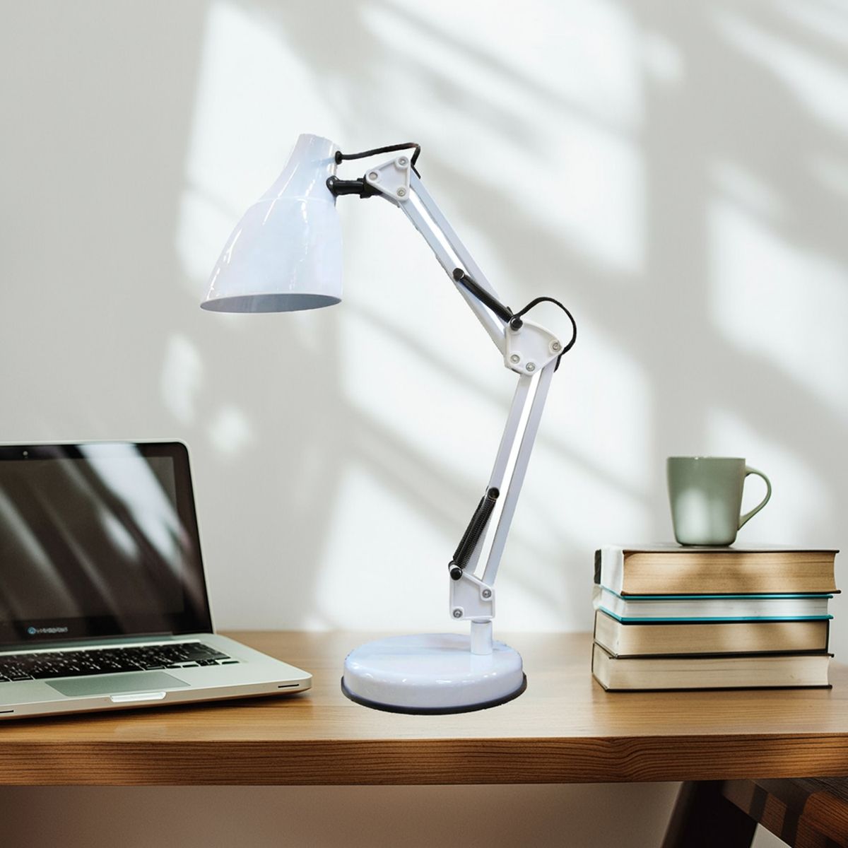 CASA BONITA - Lámpara de Escritorio ARTIC Blanco 15.5x48 cm