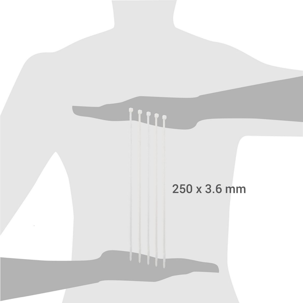 Amarra cables 3,6x250 mm 25 unidades Blanco, marca FIXSER - Foto 2