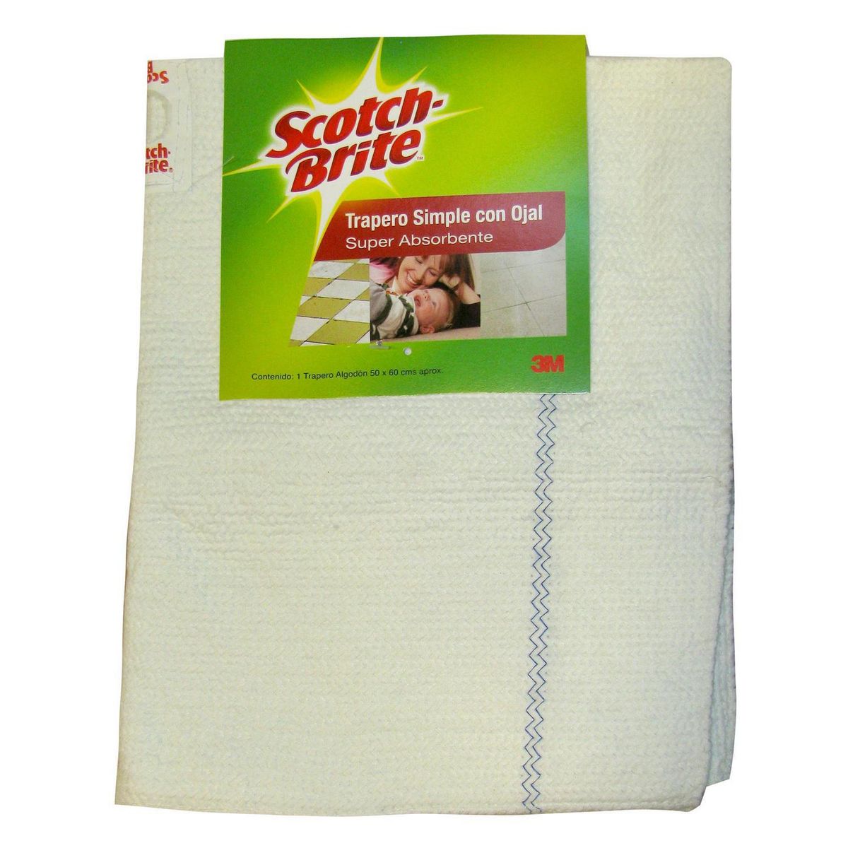 SCOTCH BRITE - Trapero Absorbente Scotch Brite con Ojal para Limpieza de Pisos