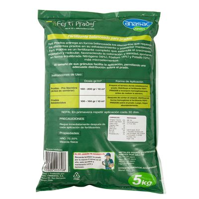 Imagen 2 del producto Fertilizante para césped FertiPrados 5 kg bolsa