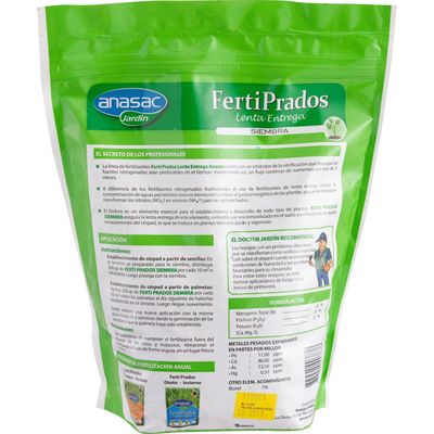 Imagen 2 del producto Fertilizante para césped Lenta Entrega Siembra 1 kg bolsa