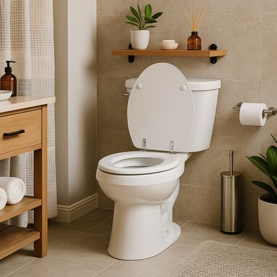 Imagen 2 del producto Asiento WC elongado madera blanco