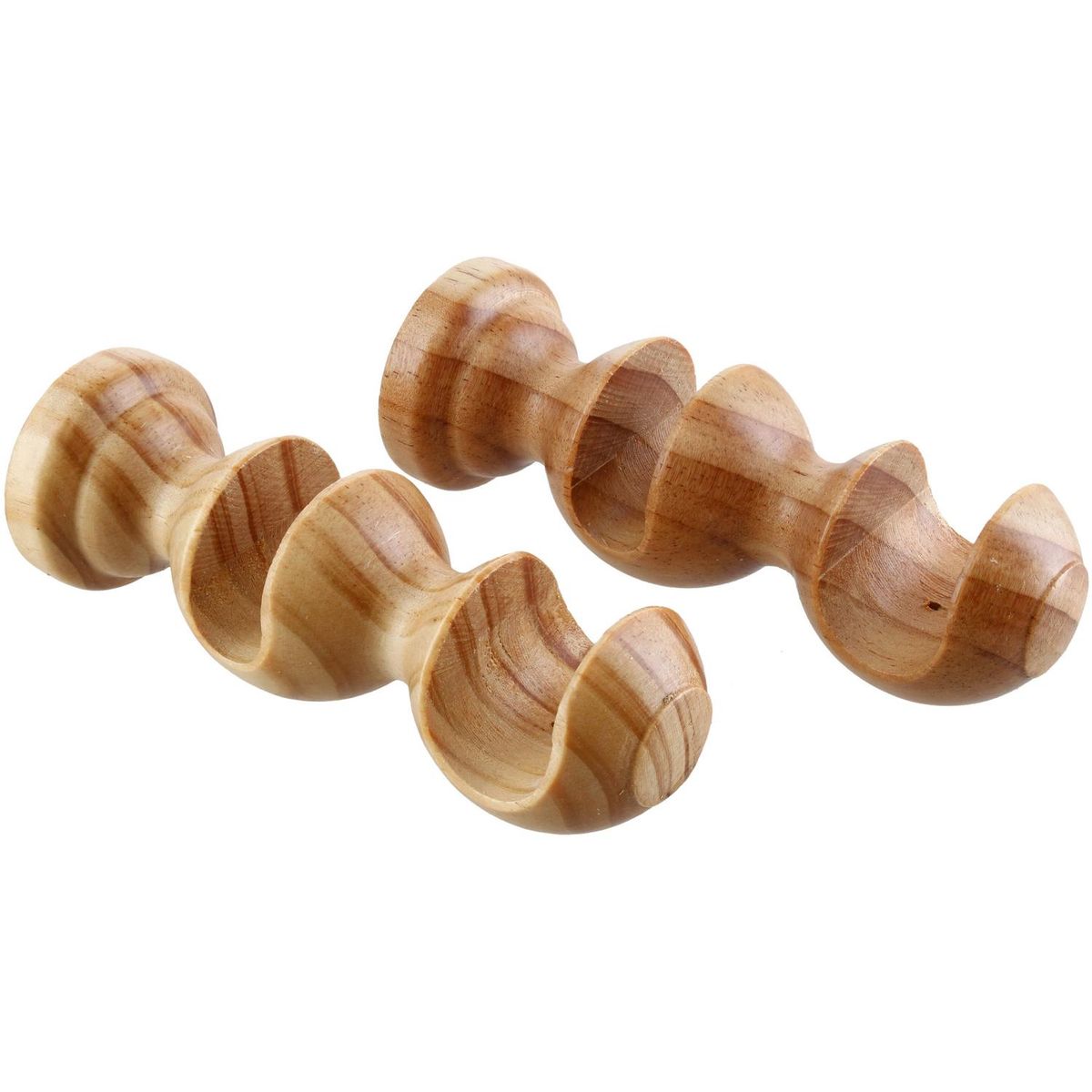 JUST HOME COLLECTION - Set de soportes para barra de cortina 19 mm 2 unidades natural