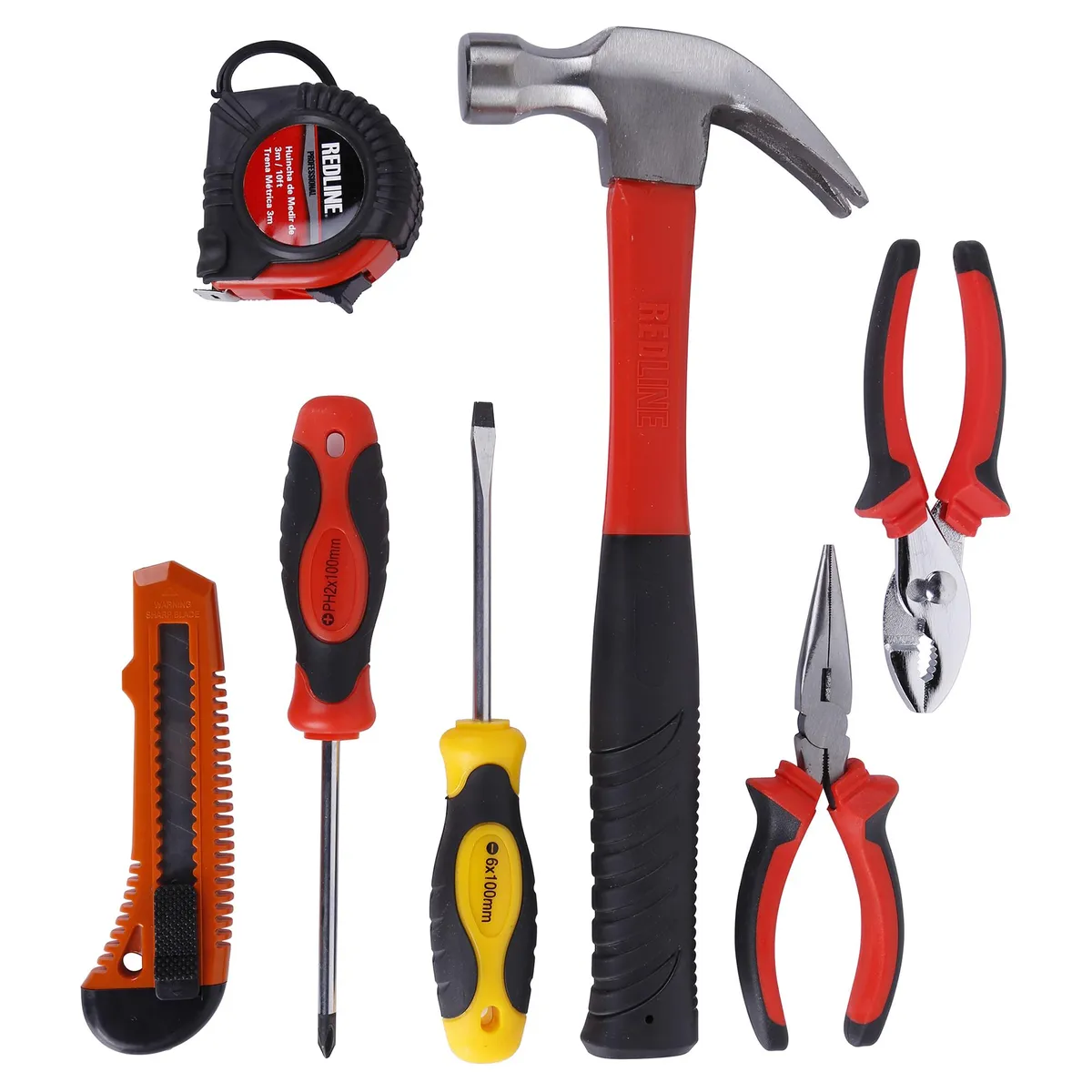 REDLINE - Set de herramientas manuales acero 7 piezas
