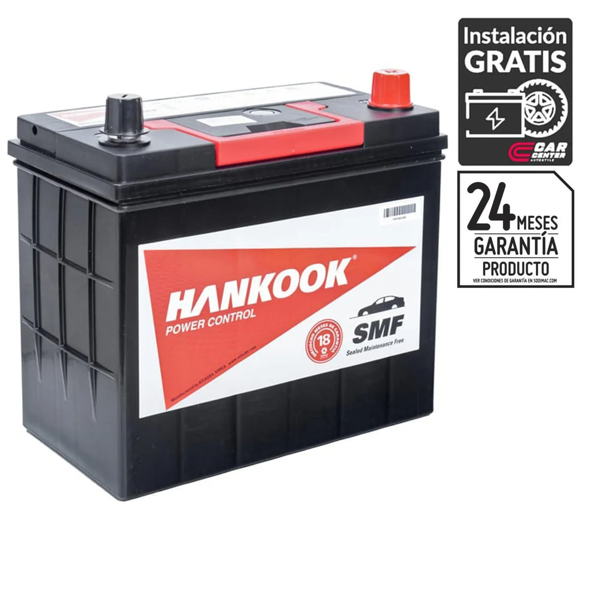 HANKOOK - Batería de Auto 45 Ah Positivo Derecho 430 CCA