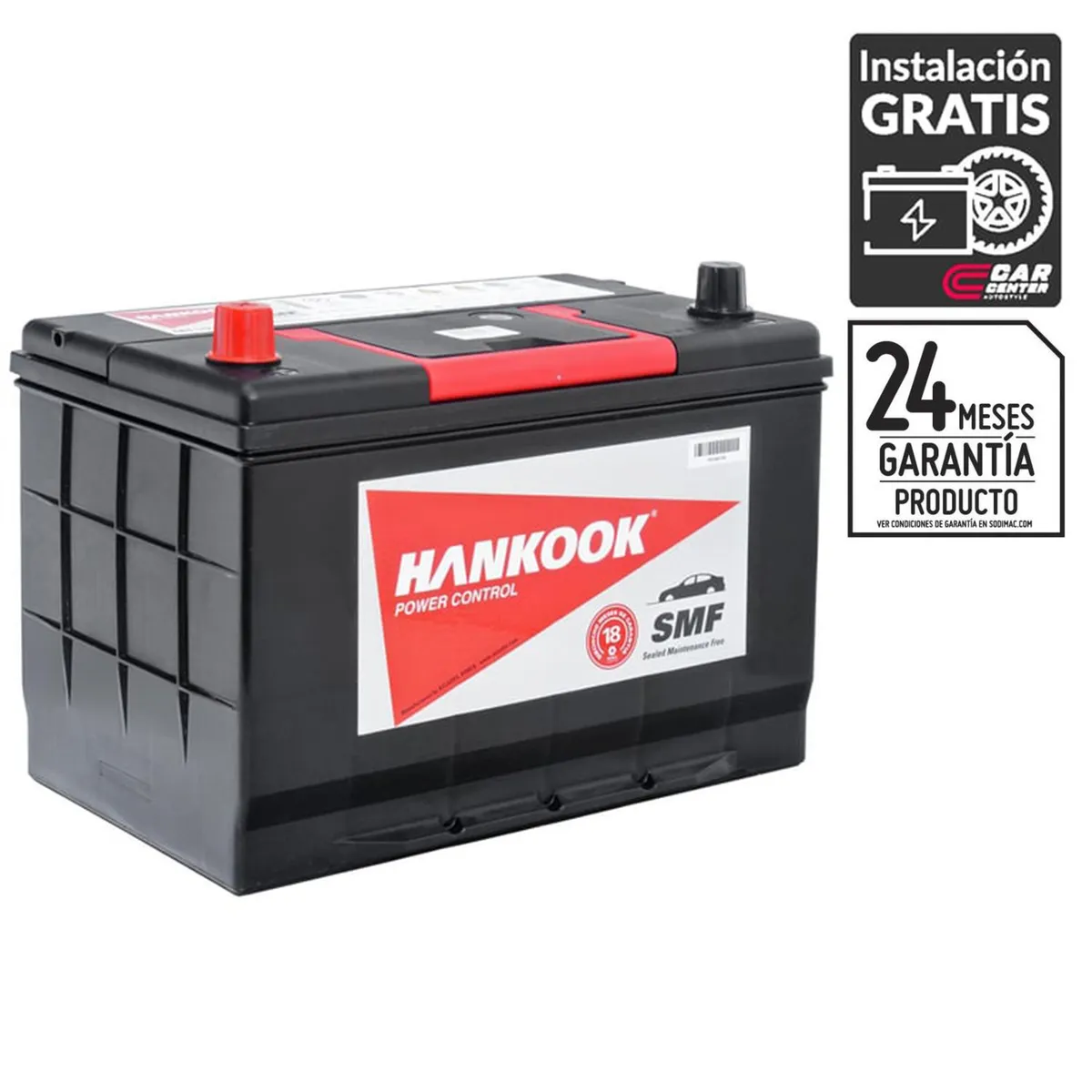 HANKOOK - Batería de Auto 90 Ah Positivo Izquierdo 750 CCA