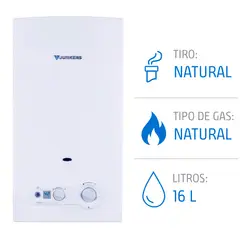 JUNKERS - Calefont Gas Natural 16 Litros Tiro Natural Microturbina