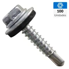 MAMUT - Tornillo Autoperforante Cabeza Hexagonal Metal 1-1/4 " 12 mm 100 Unidades
