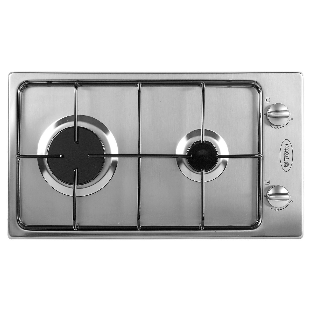 ALBIN TROTTER - Encimera Gas 2 Platos Silver DOMINO 2 GL