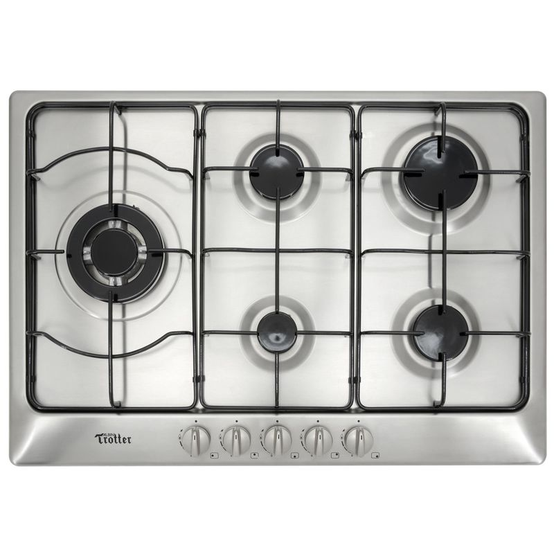 ALBIN TROTTER - Encimera Gas 5 Platos Silver AT Exclusive 75 GN