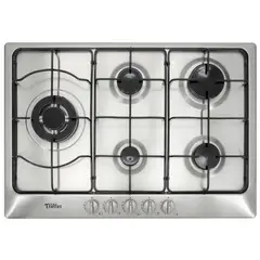ALBIN TROTTER - Encimera Gas 5 Platos Silver AT Exclusive 75 GN