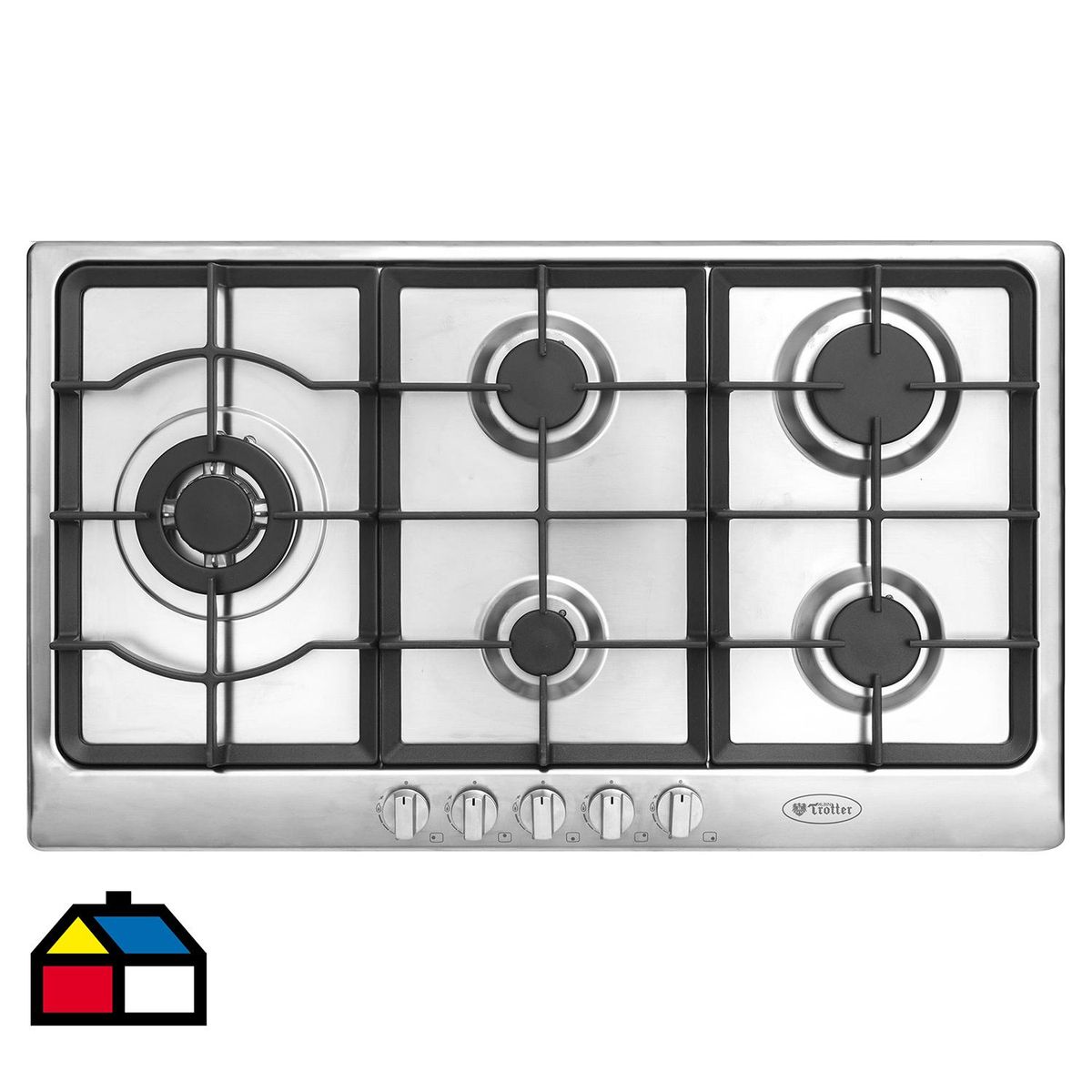 ALBIN TROTTER - Encimera Gas 5 Platos Gris PROFESSIONAL 90 GL