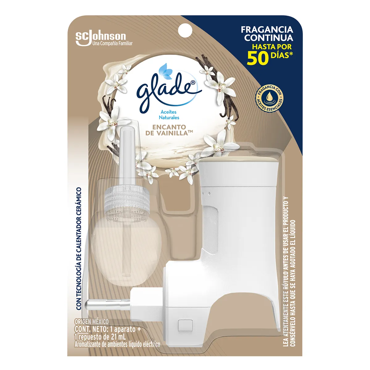 GLADE - Aromatizante Eléctrico Glade Aparato + Repuesto Fragancia Continua