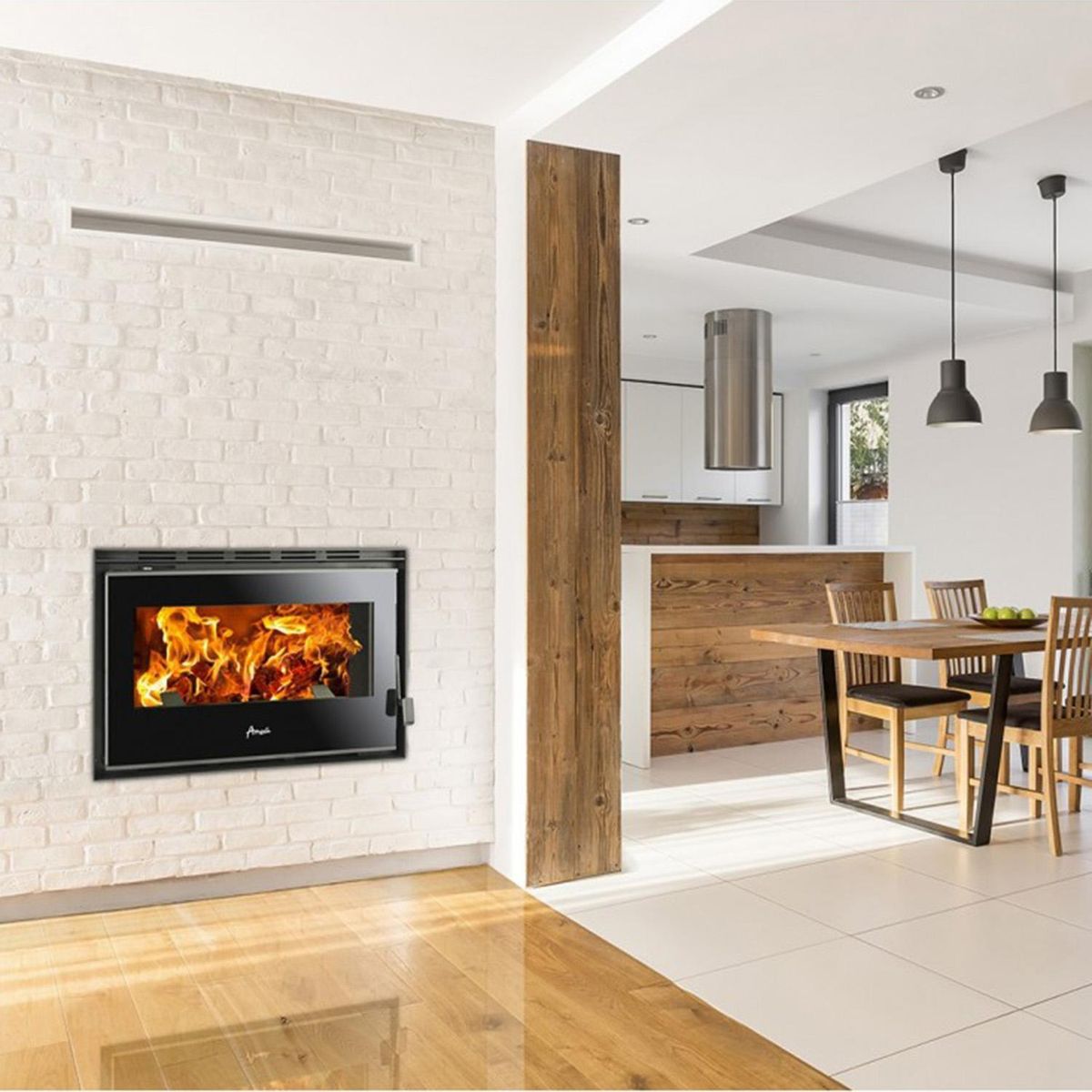 AMESTI - Chimenea Leña Inserto Palladio 800 Amesti