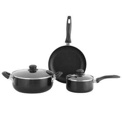 Imagen 2 del producto Batería de Cocina 5 Piezas Acero inoxidable Antiadherente Negro