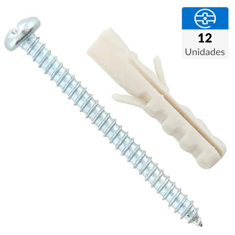 FIXSER - Tornillo Roscalata Cabeza Phillips Metal 1-1/2 " 6 mm 12 Unidades