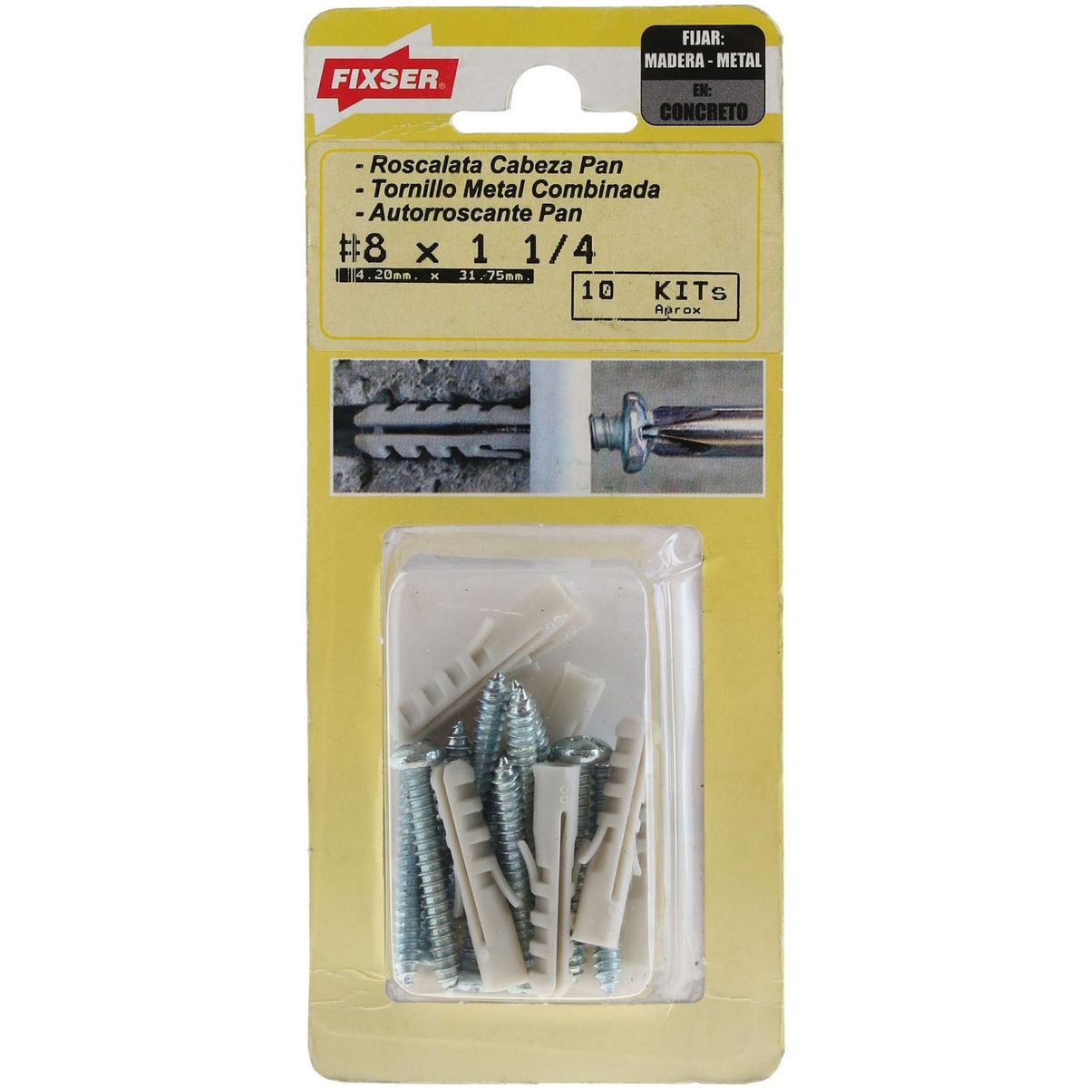 FIXSER - Tornillo Roscalata Metal 1-1/4 " 4.2 mm 10 unidad(es)