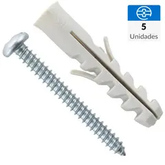 FIXSER - Tornillo Roscalata Cabeza Phillips Metal 1-1/2 " 10 mm 5 Unidades