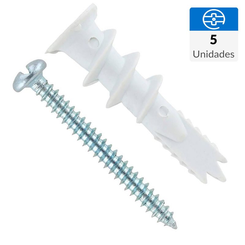 FIXSER - Tornillo Roscalata Cabeza Phillips Metal 1-1/2 " 8 mm 5 Unidades