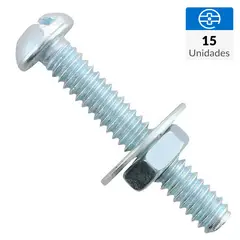 FIXSER - Perno 5/32X3/4 +Tuerca+Gol 15U