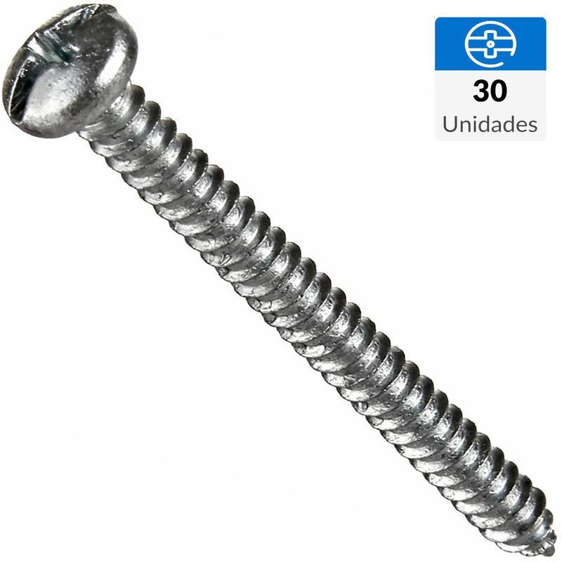 FIXSER - Tornillo Roscalata Cabeza Phillips Metal 1-1/4 " 6 mm 30 Unidades