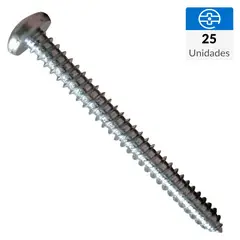 FIXSER - Tornillo Roscalata Cabeza Phillips Metal 1-1/2 " 6 mm 25 Unidades